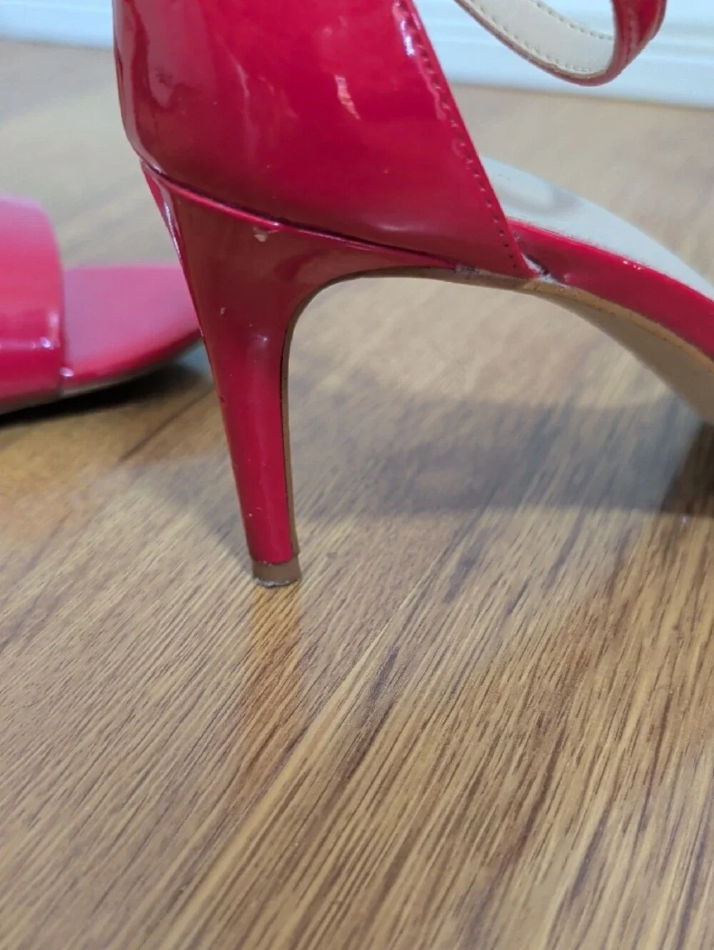 Kelly & Katie Hot Pink Patent Ankle-Strap Heels